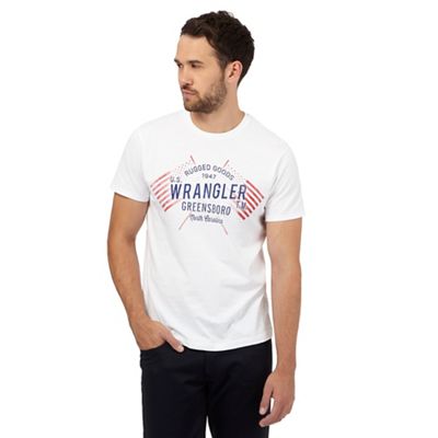 Wrangler White logo 'American' print t-shirt